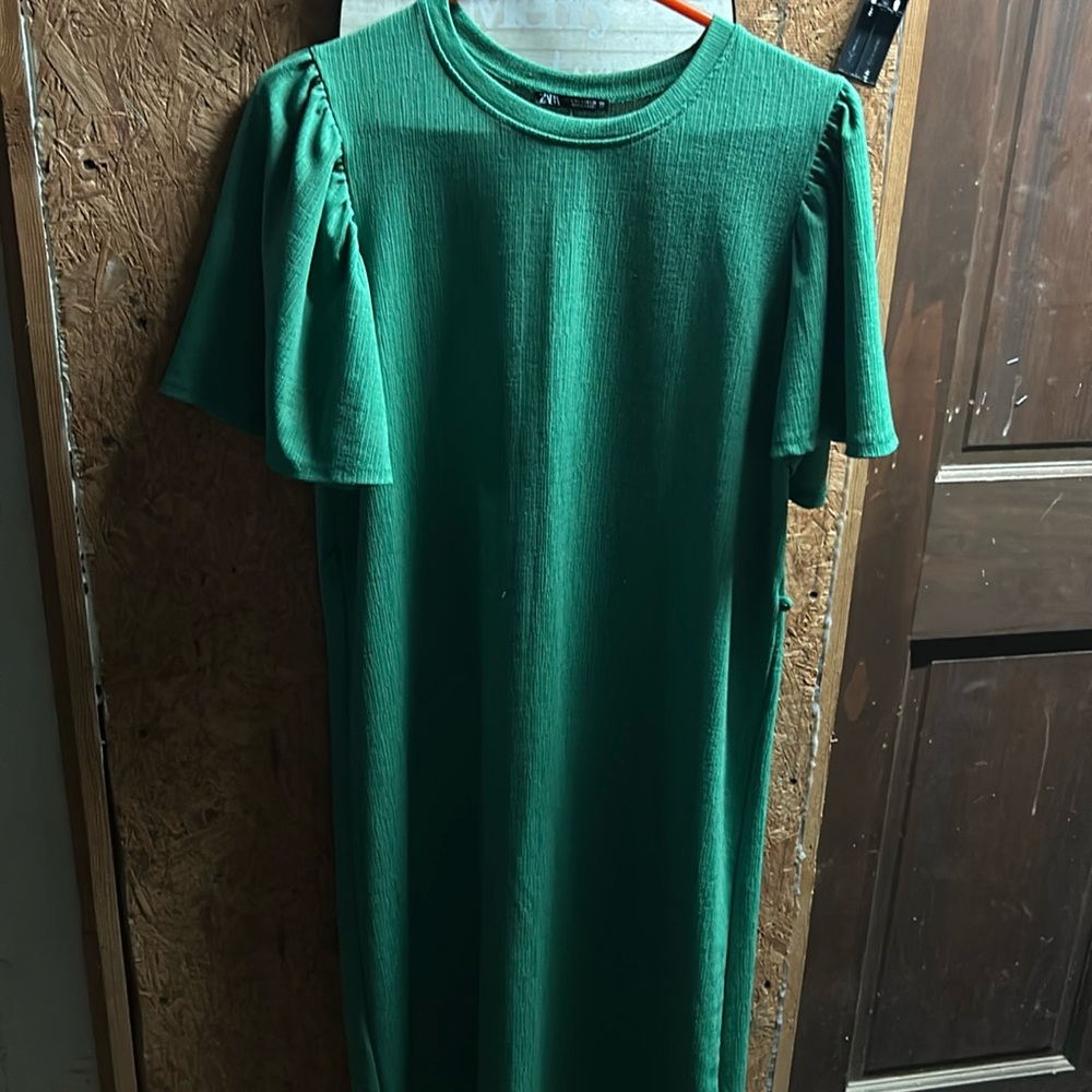 Zara green dress
